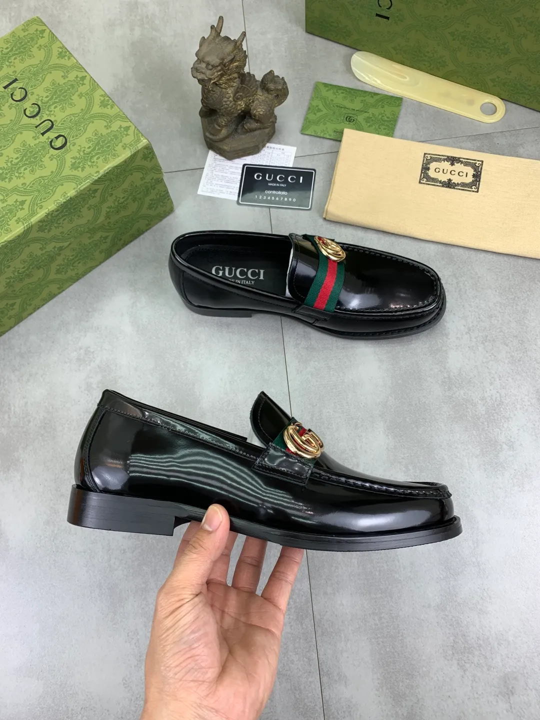 Men's men's shoes 💰P480 [New style] Water-dyed cowhide 💰💎💎💎 [Gucci] GUCCI high-end men's formal business leather shoes, original order 1:1 authentic goods! Original imported high-end open-edge beaded calfskin, original metal buckle, imported first-layer cowhide lining for feet, original outsole, men's shoe size: 38-45, 4️⃣ colors available